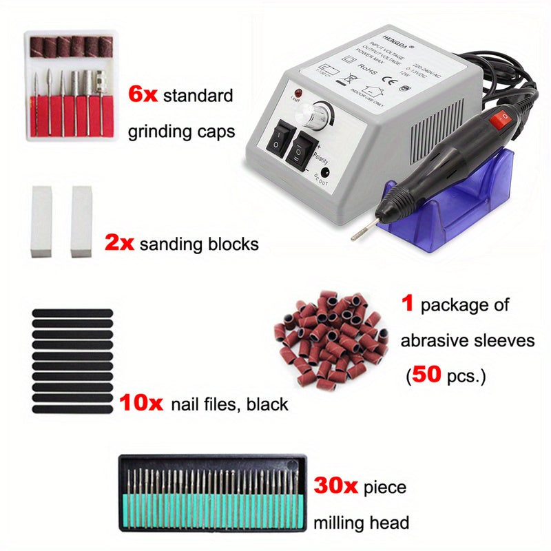 Electric Nail Files Professional Nail Drill Machine Manicure Set Acrylic Nail Gel Polish Remover Electric Nail Drill Pedicure Kit