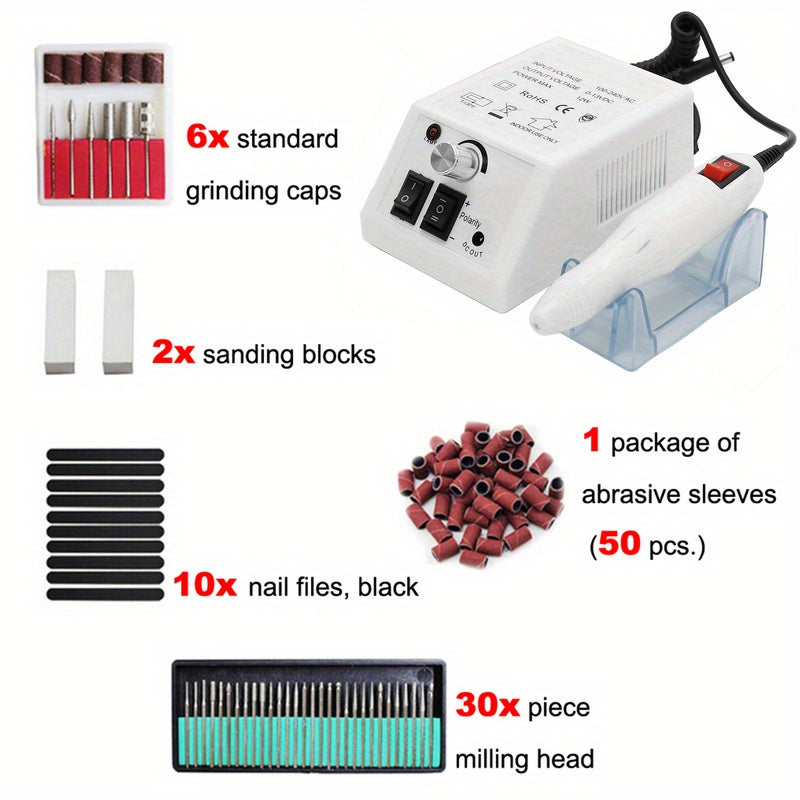 Electric Nail Files Professional Nail Drill Machine Manicure Set Acrylic Nail Gel Polish Remover Electric Nail Drill Pedicure Kit