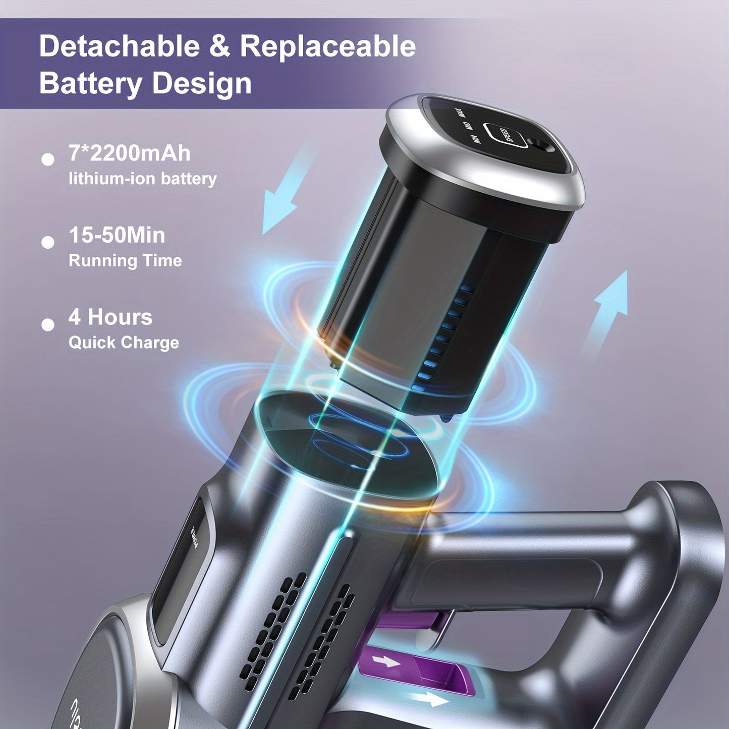 Free-Standing Vacuum Cleaner 25KPa, Lubluelu 202 Powerful Lightweight Cordless 6 In 1 Stick Vacuum Cleaner For Carpet Floor Pet Hair Home