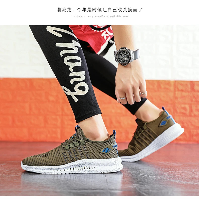 Fashion Sneakers for Men Lightweight Men's Casual Shoes Breathable Male Footwear Lace Up Walking Shoe schuhe herren