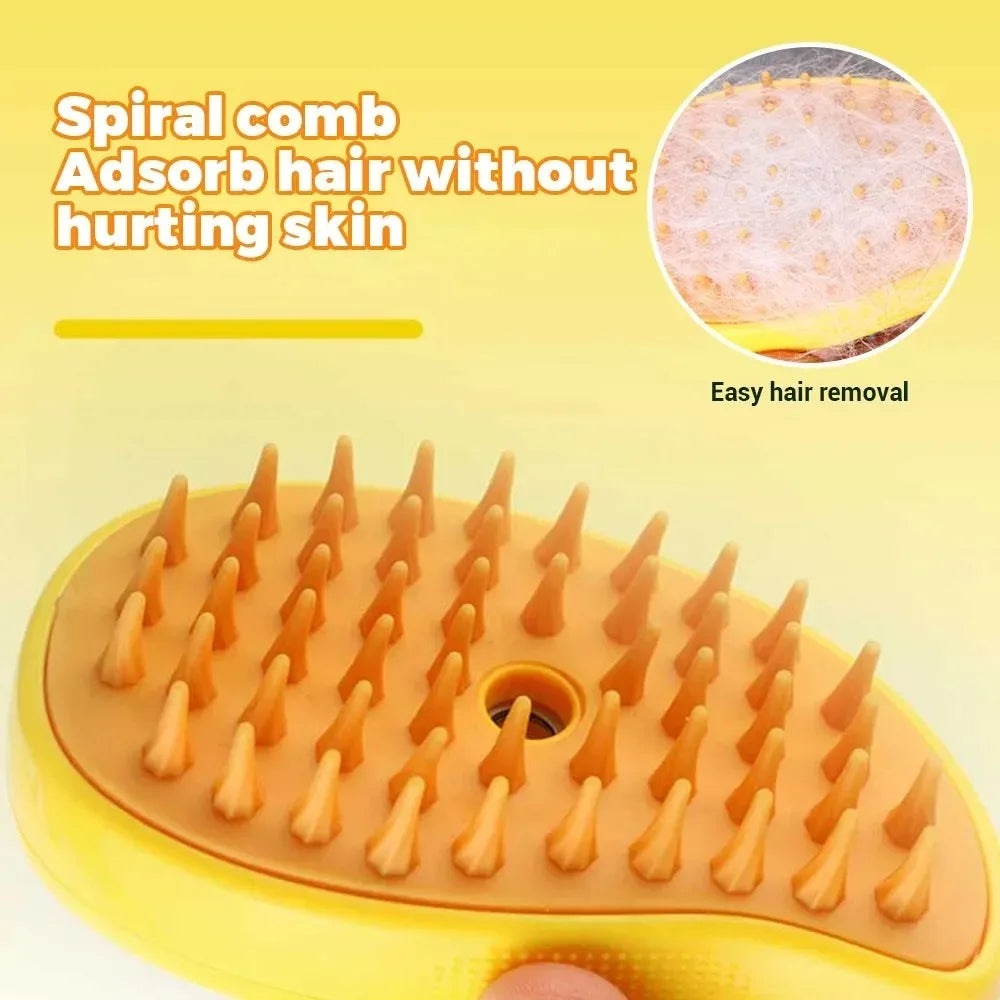 Cat Steam Brush Electric Spray Water Spray Kitten Pet Comb Soft Silicone Depilation Cats Bath Hair Brush Grooming Supplies