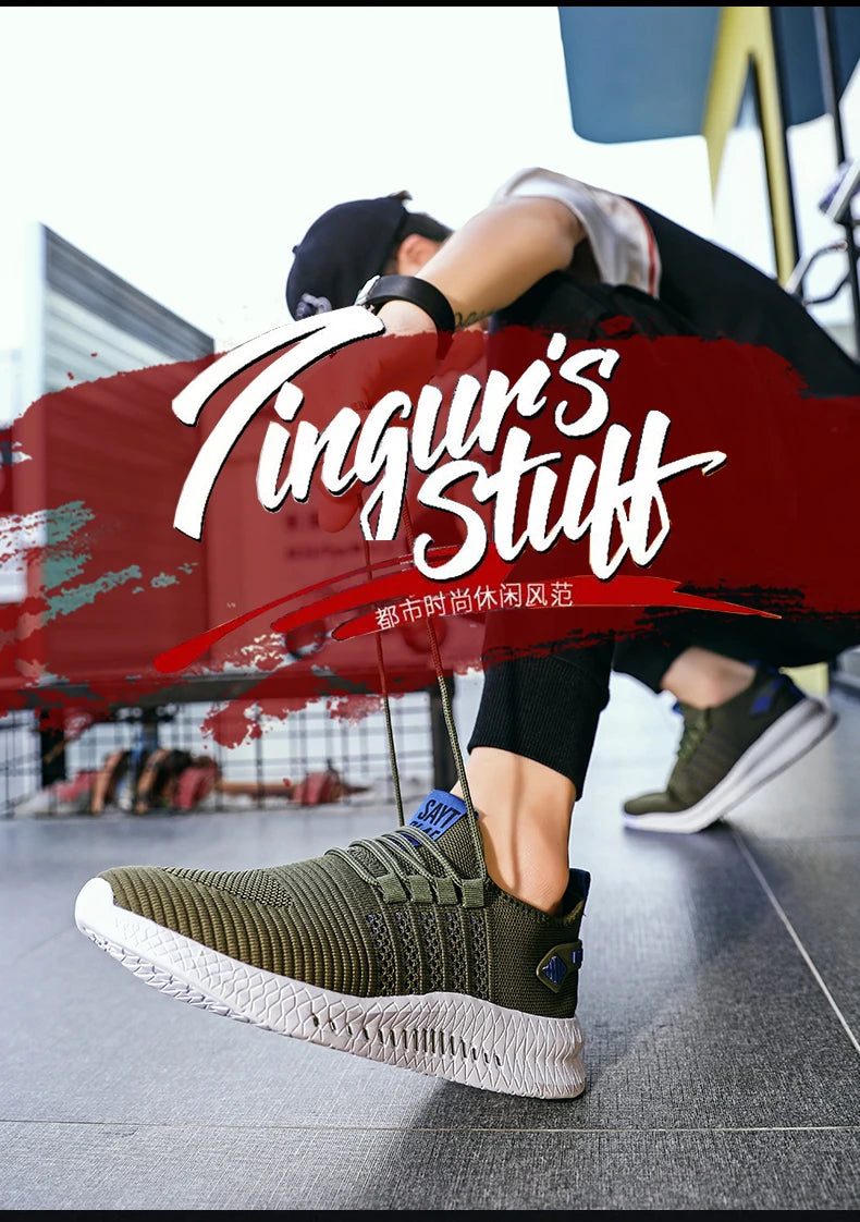 Fashion Sneakers for Men Lightweight Men's Casual Shoes Breathable Male Footwear Lace Up Walking Shoe schuhe herren