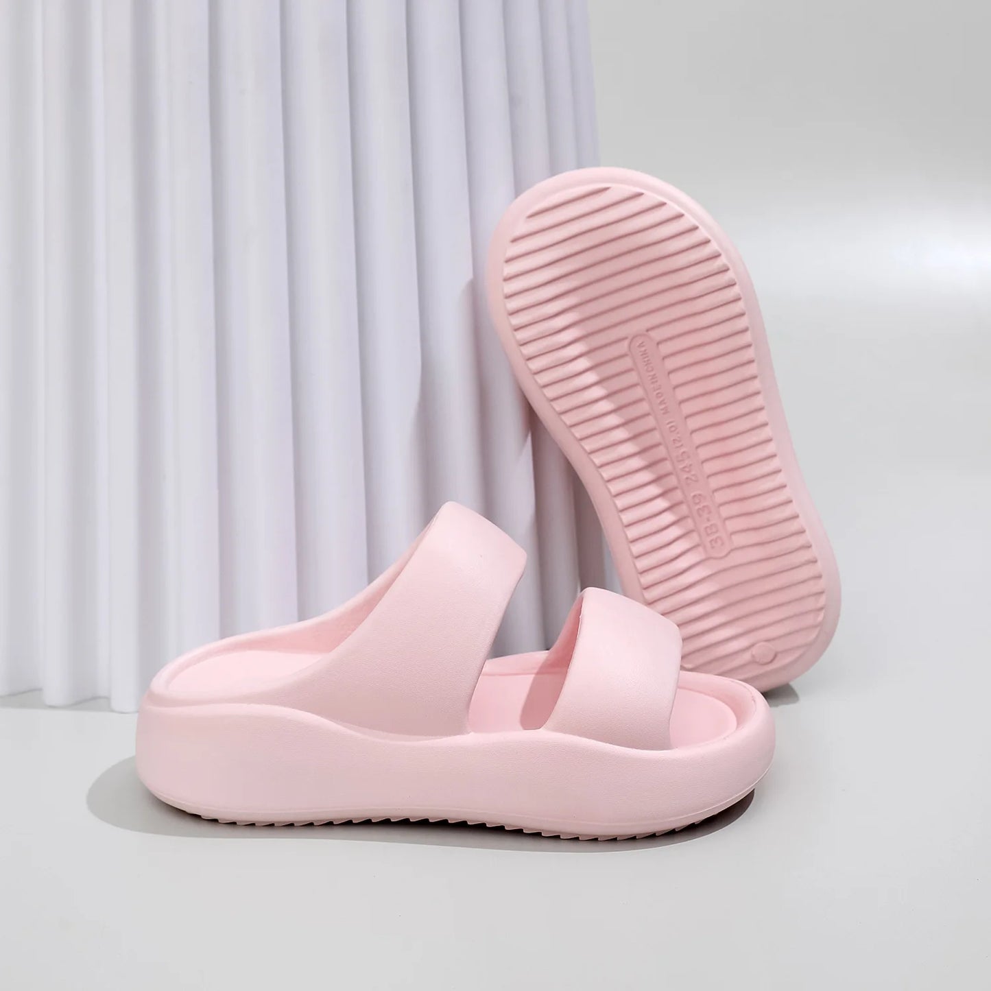 Summer Women Straps Slippe Candy Color Girls Outdoor Leisure Sandals Female Fashion EVA Beach Thick Non-slip Flip Flops