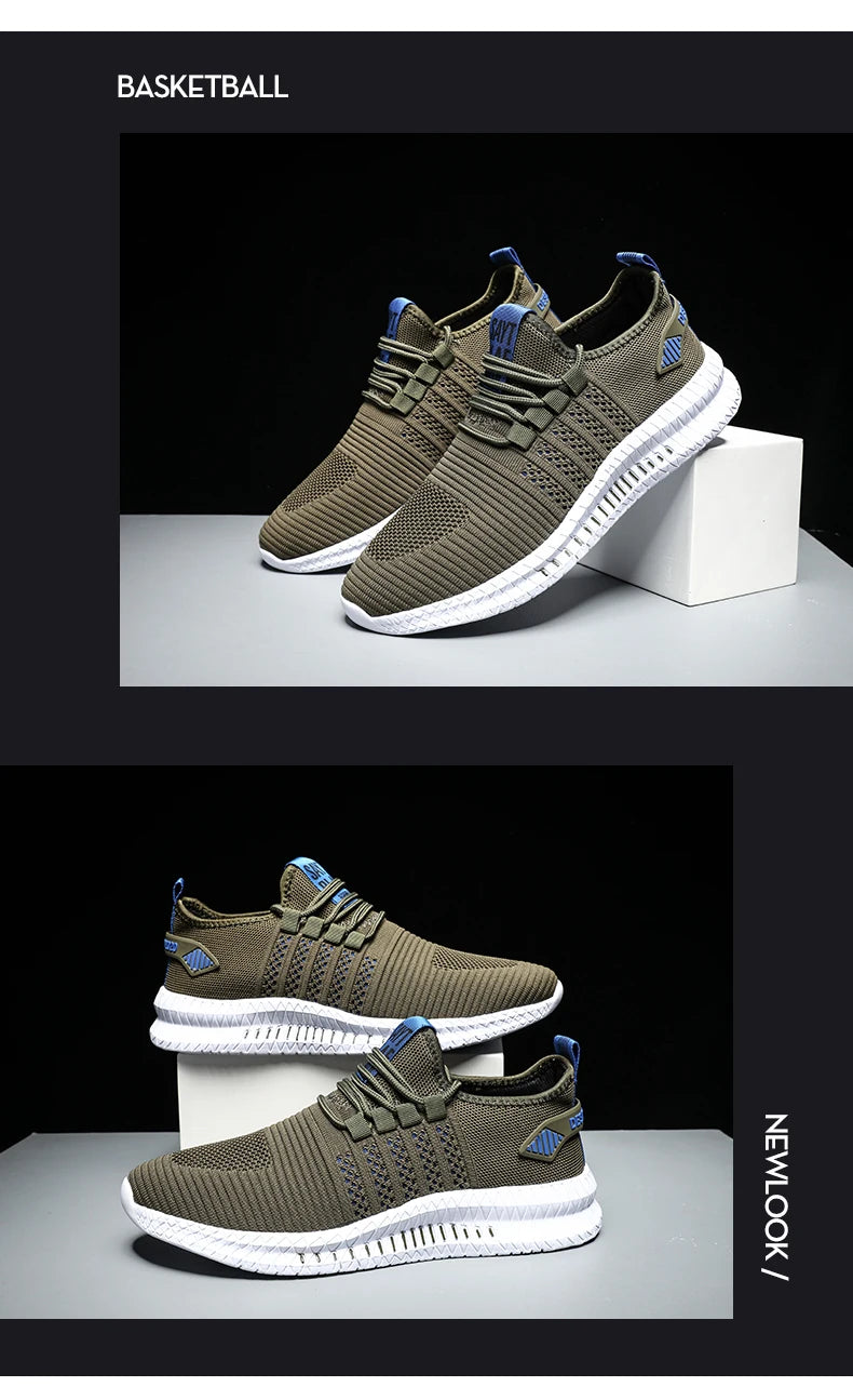 Fashion Sneakers for Men Lightweight Men's Casual Shoes Breathable Male Footwear Lace Up Walking Shoe schuhe herren