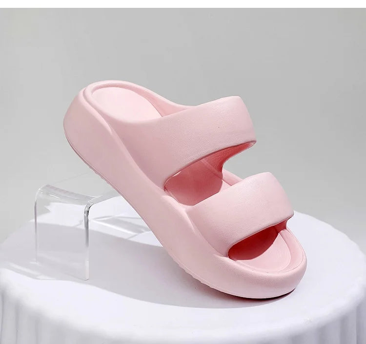 Summer Women Straps Slippe Candy Color Girls Outdoor Leisure Sandals Female Fashion EVA Beach Thick Non-slip Flip Flops