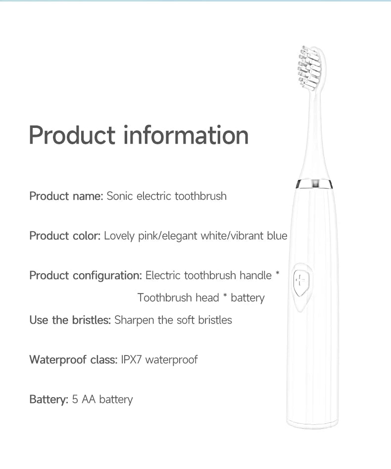 Xiaomi New Electric Toothbrush for Adults Teeth Cleaner Soft DuPont Bristle Portable Battery Endurance IPX6 Waterproof Oral Care