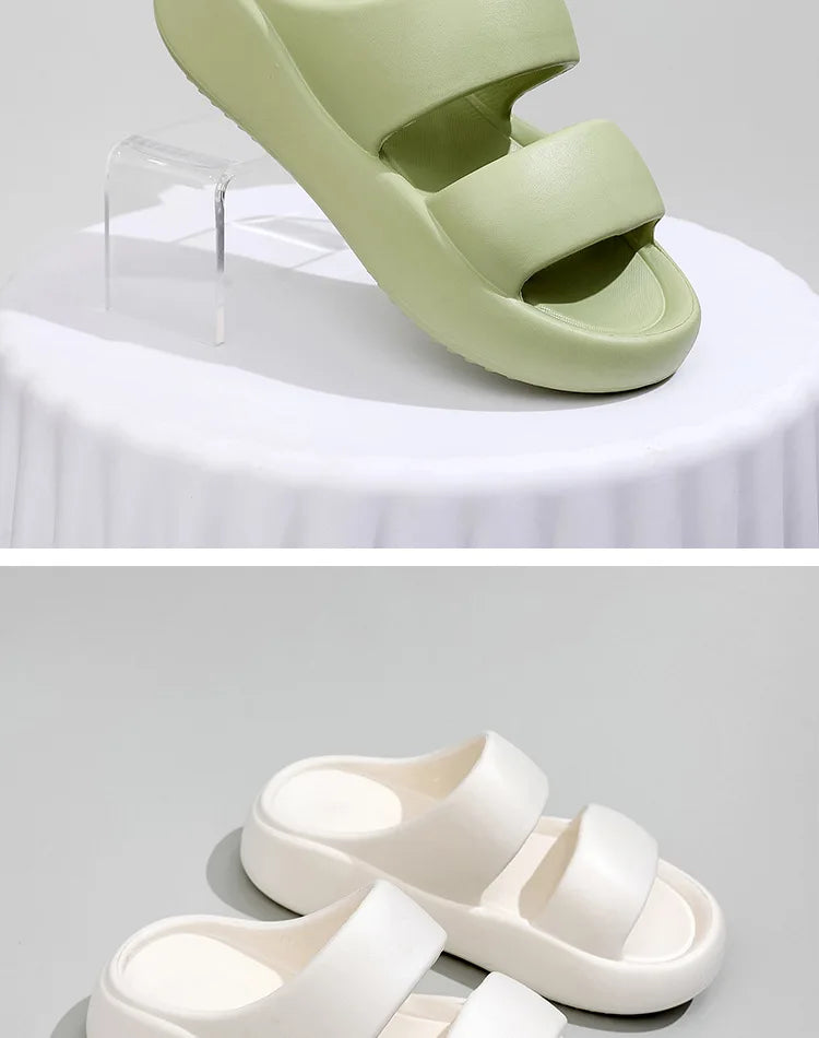 Summer Women Straps Slippe Candy Color Girls Outdoor Leisure Sandals Female Fashion EVA Beach Thick Non-slip Flip Flops