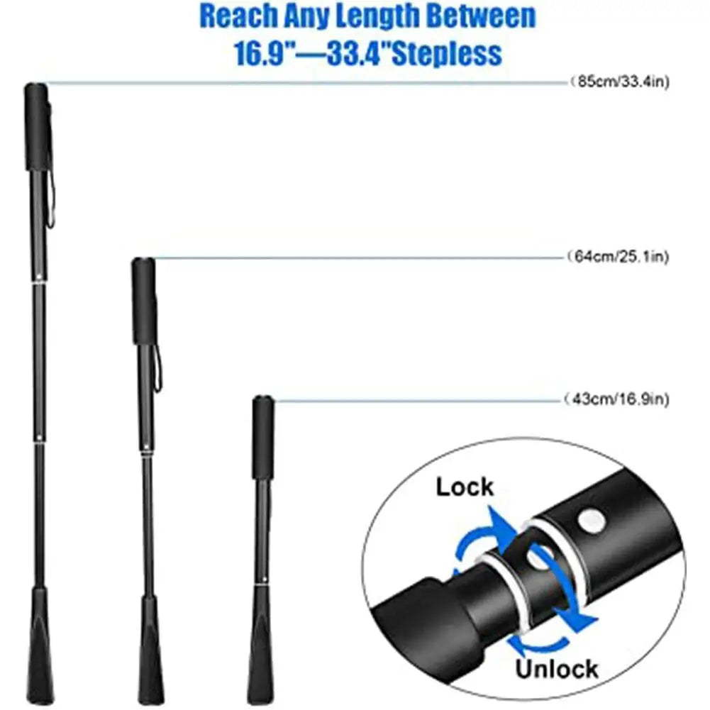 Telescopic Aluminum Alloy Shoe Horns Portable Long Metal Shoe Horn Spoon Shoehorn Shoe Lifter Tool For Seniors Men Women Kids