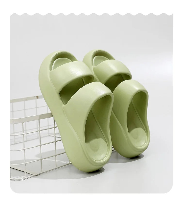 Summer Women Straps Slippe Candy Color Girls Outdoor Leisure Sandals Female Fashion EVA Beach Thick Non-slip Flip Flops