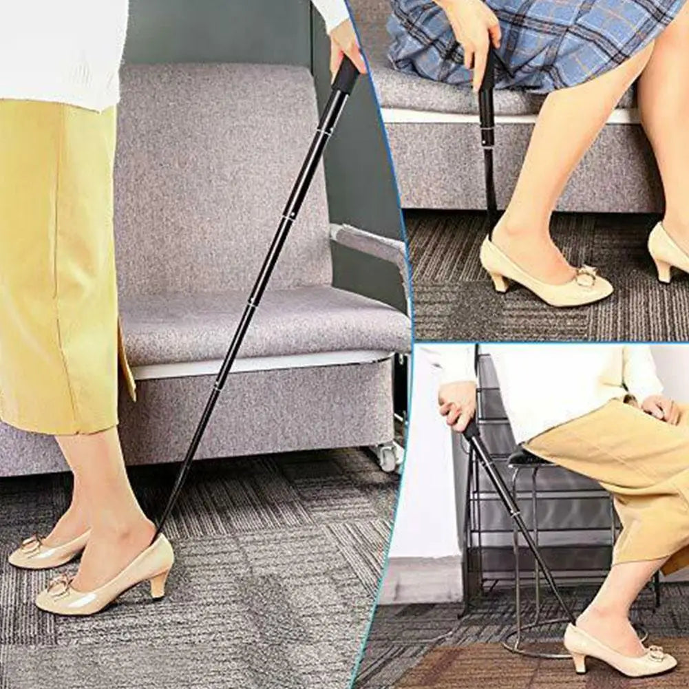 Telescopic Aluminum Alloy Shoe Horns Portable Long Metal Shoe Horn Spoon Shoehorn Shoe Lifter Tool For Seniors Men Women Kids