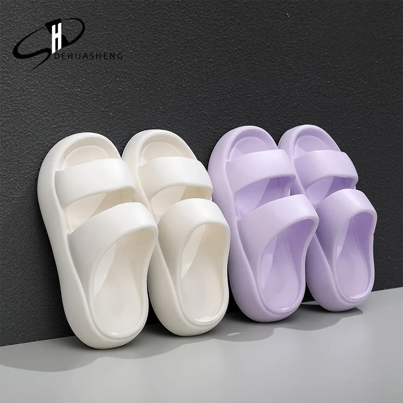 Summer Women Straps Slippe Candy Color Girls Outdoor Leisure Sandals Female Fashion EVA Beach Thick Non-slip Flip Flops