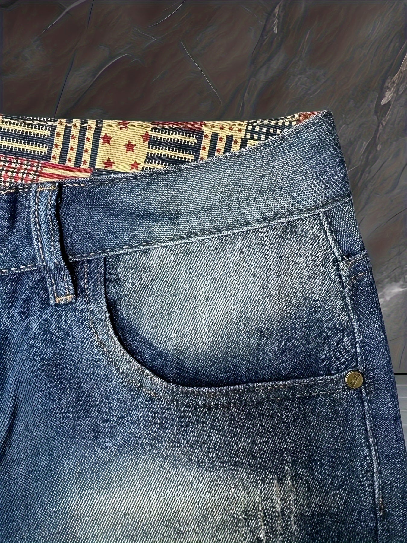 Men's Distressed Denim Shorts, Knee Length Jorts With Ripped Design & Patterned Hem