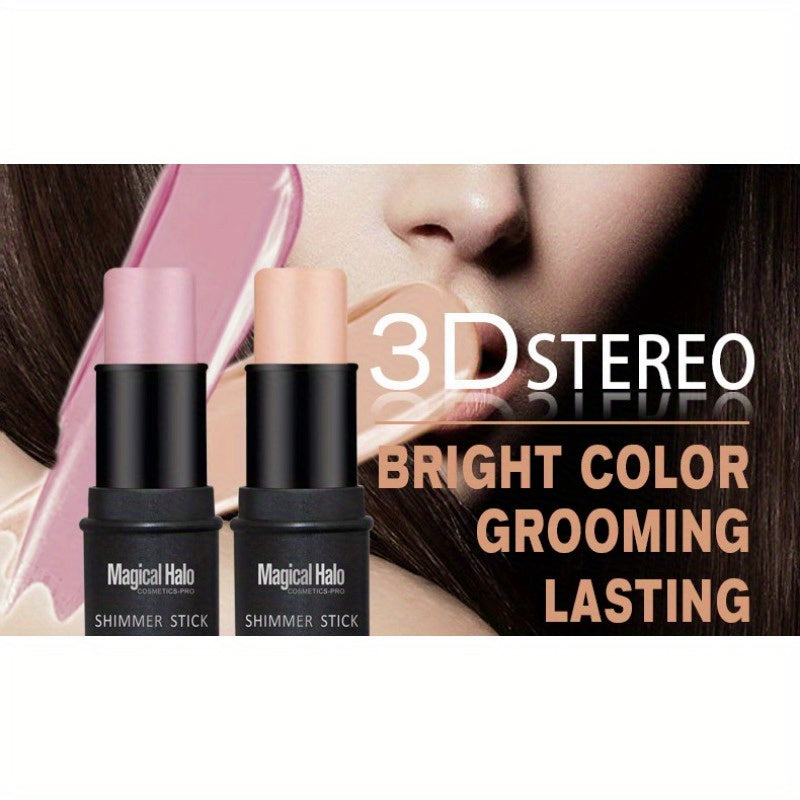 Makeup Highlighter, Contouring And Brightening Shadow Stick, Three-dimensional Facial Primer And Blush Pen Contain Plant Squalane