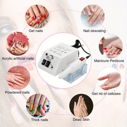 Electric Nail Files Professional Nail Drill Machine Manicure Set Acrylic Nail Gel Polish Remover Electric Nail Drill Pedicure Kit