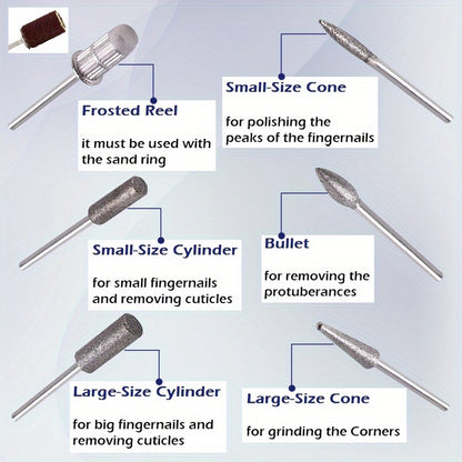 Electric Nail Files Professional Nail Drill Machine Manicure Set Acrylic Nail Gel Polish Remover Electric Nail Drill Pedicure Kit
