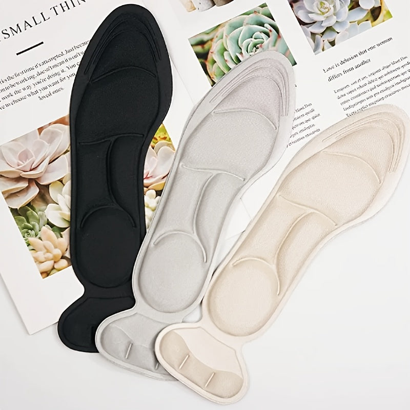 1Pair Comfortable Memory Foam Insoles - Breathable Non-Slip 2 In 1 Inserts For High Heels