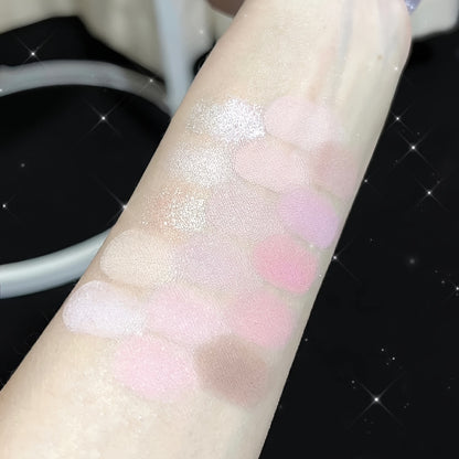 16-Color Matte Eyeshadow Palette, Brown Nude Pink Tones, Low Saturated Daily Makeup, Long-Lasting Eye Shadow Set
