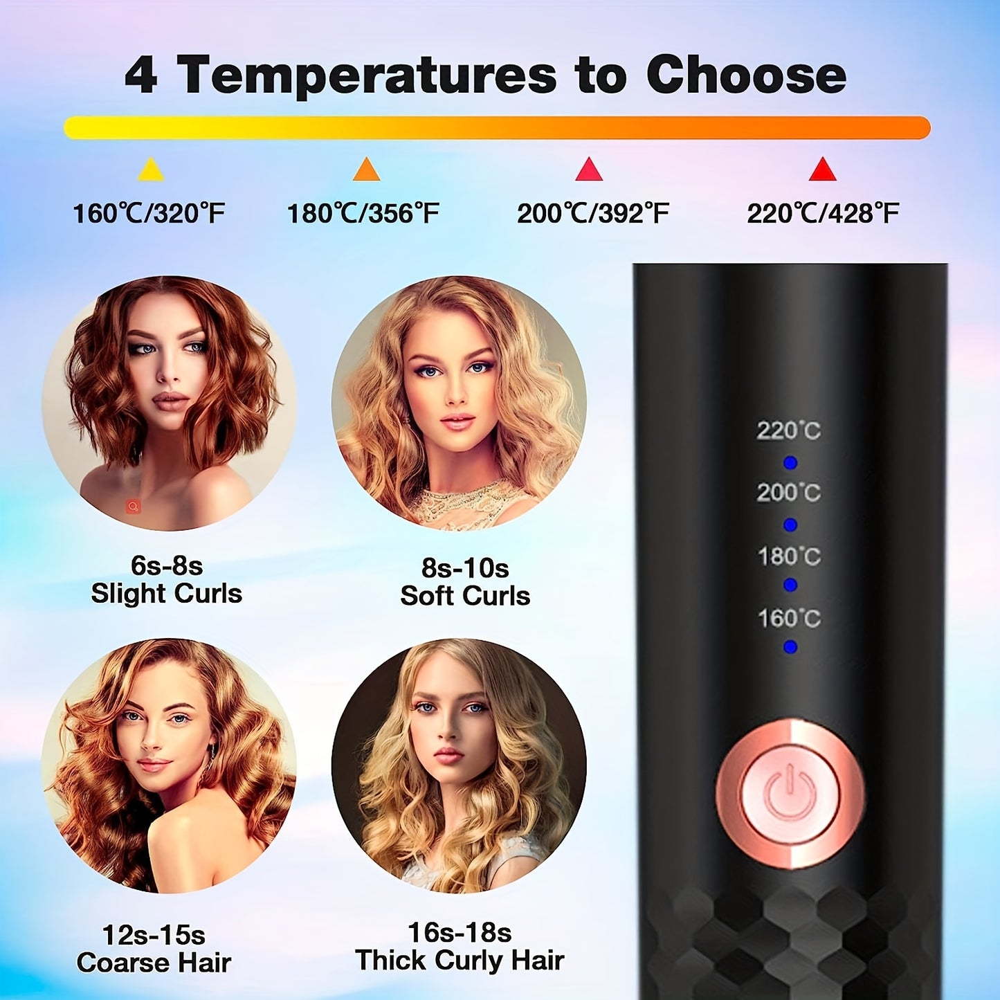 Auto Rotating Ceramic Hair Curler Automatic Curling Iron Styling Tool Hair Iron Curling Wand Air Spin and Curl Curler Hair Waver