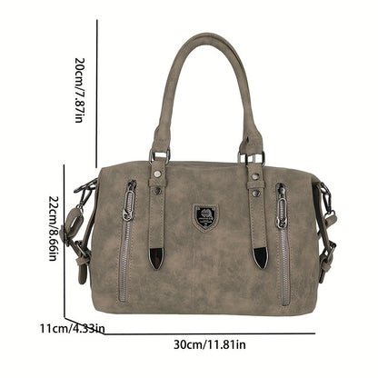 Retro Style Hobo Bag For Women, Large Capacity Tote Bag, Classic PU Leather Shoulder Bag Purses