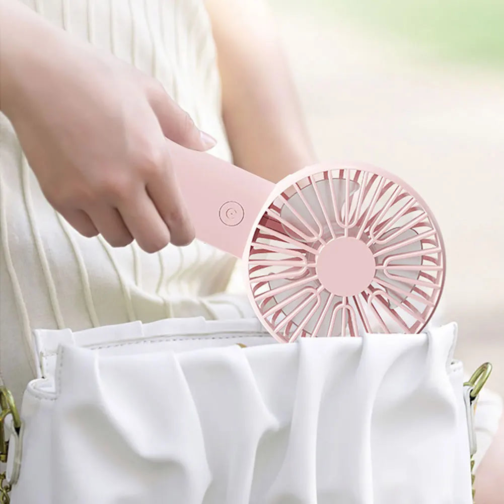 Mini Portable Fans Handheld USB Rechargeable Fan Mini Desktop Air Cooler Outdoor Fan Cooling Travel Hand Fans Ventilation Fan