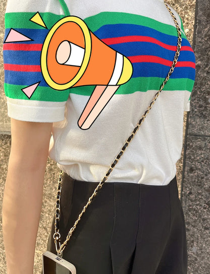 Phone Strap Anti-lost Lanyard Camera USB Holder Mobile Accessories Crossbody Necklace Cord Chain Black Color for All Phone Case