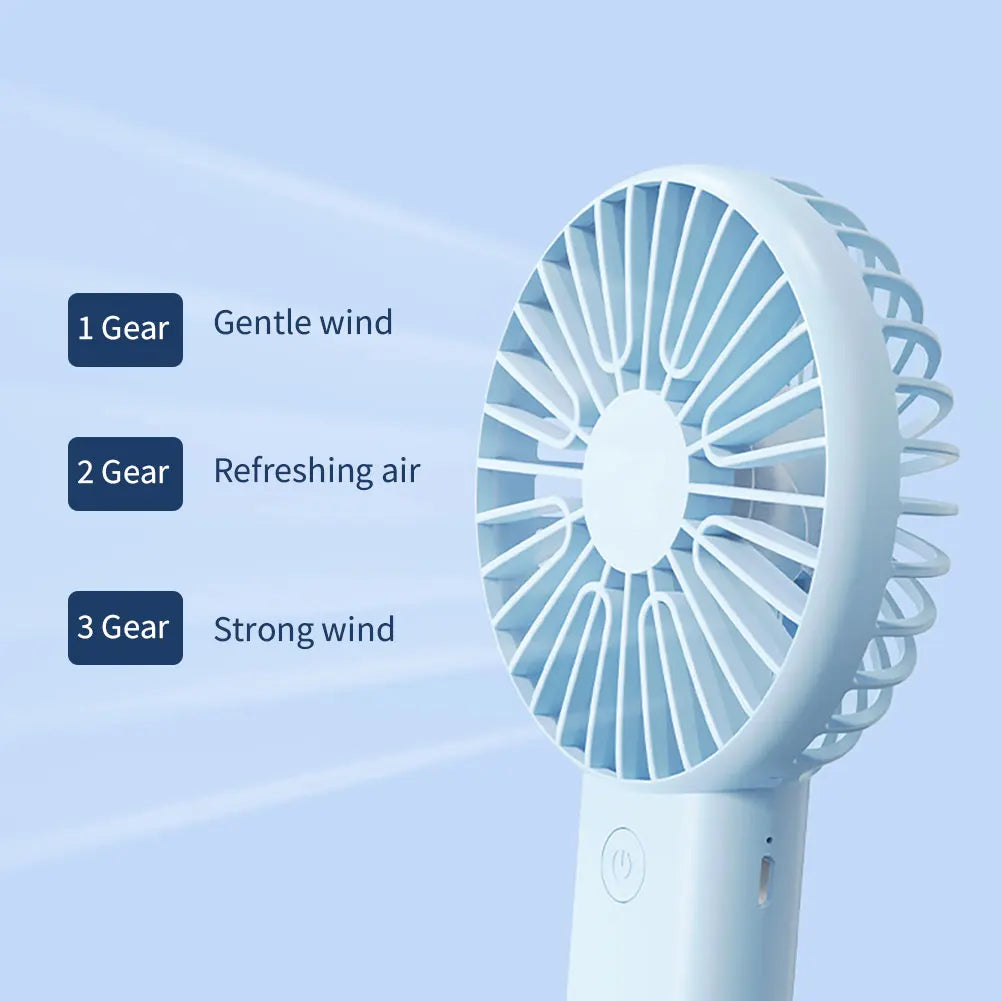 Mini Portable Fans Handheld USB Rechargeable Fan Mini Desktop Air Cooler Outdoor Fan Cooling Travel Hand Fans Ventilation Fan