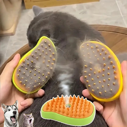Cat Steam Brush Electric Spray Water Spray Kitten Pet Comb Soft Silicone Depilation Cats Bath Hair Brush Grooming Supplies