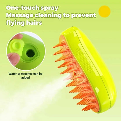 Cat Steam Brush Electric Spray Water Spray Kitten Pet Comb Soft Silicone Depilation Cats Bath Hair Brush Grooming Supplies
