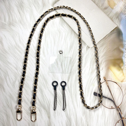 Phone Strap Anti-lost Lanyard Camera USB Holder Mobile Accessories Crossbody Necklace Cord Chain Black Color for All Phone Case