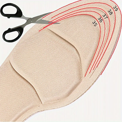 1Pair Comfortable Memory Foam Insoles - Breathable Non-Slip 2 In 1 Inserts For High Heels