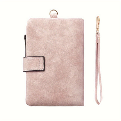 Women's Vintage Short Mini Wallet With Snap Closure, Card Holder, For Festive Present