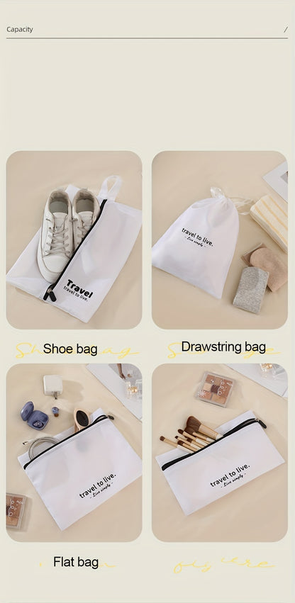 7 Pcs Packing Cubes For Suitcases, Lightweight Travel Luggage Packing Organizers, Compression Storage Shoes Bag, Clothing Underwear Bag, Travel Cubes Set