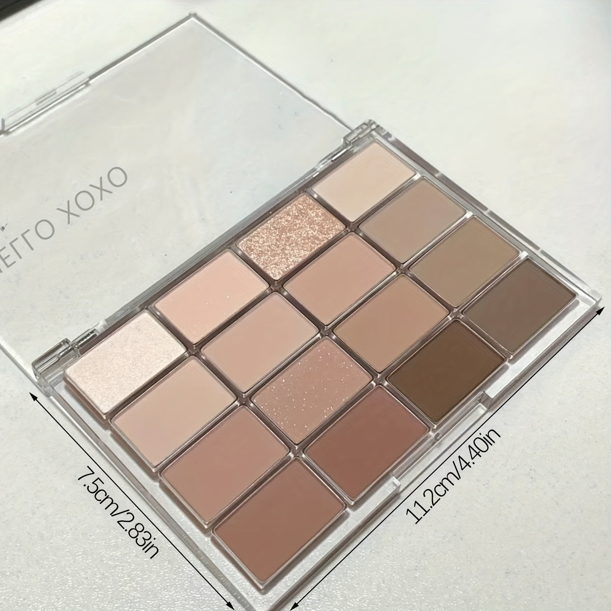 16-Color Matte Eyeshadow Palette, Brown Nude Pink Tones, Low Saturated Daily Makeup, Long-Lasting Eye Shadow Set